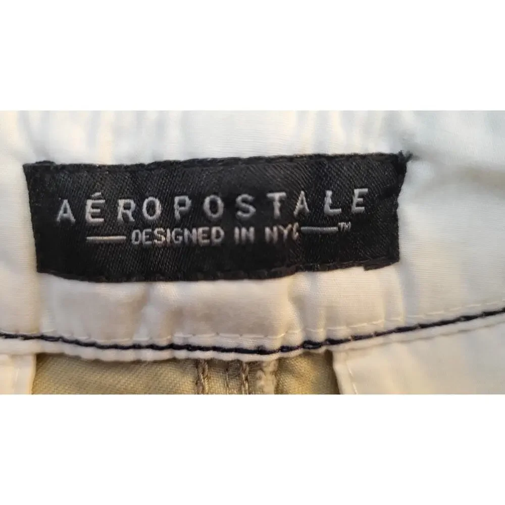 Men Aeropostale Khaki Chino Shorts Size 27